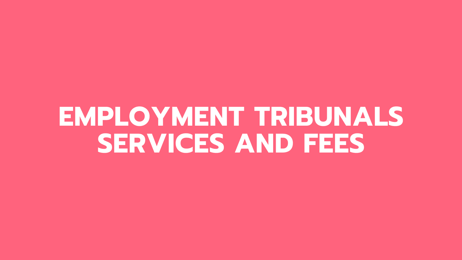 Services and fees